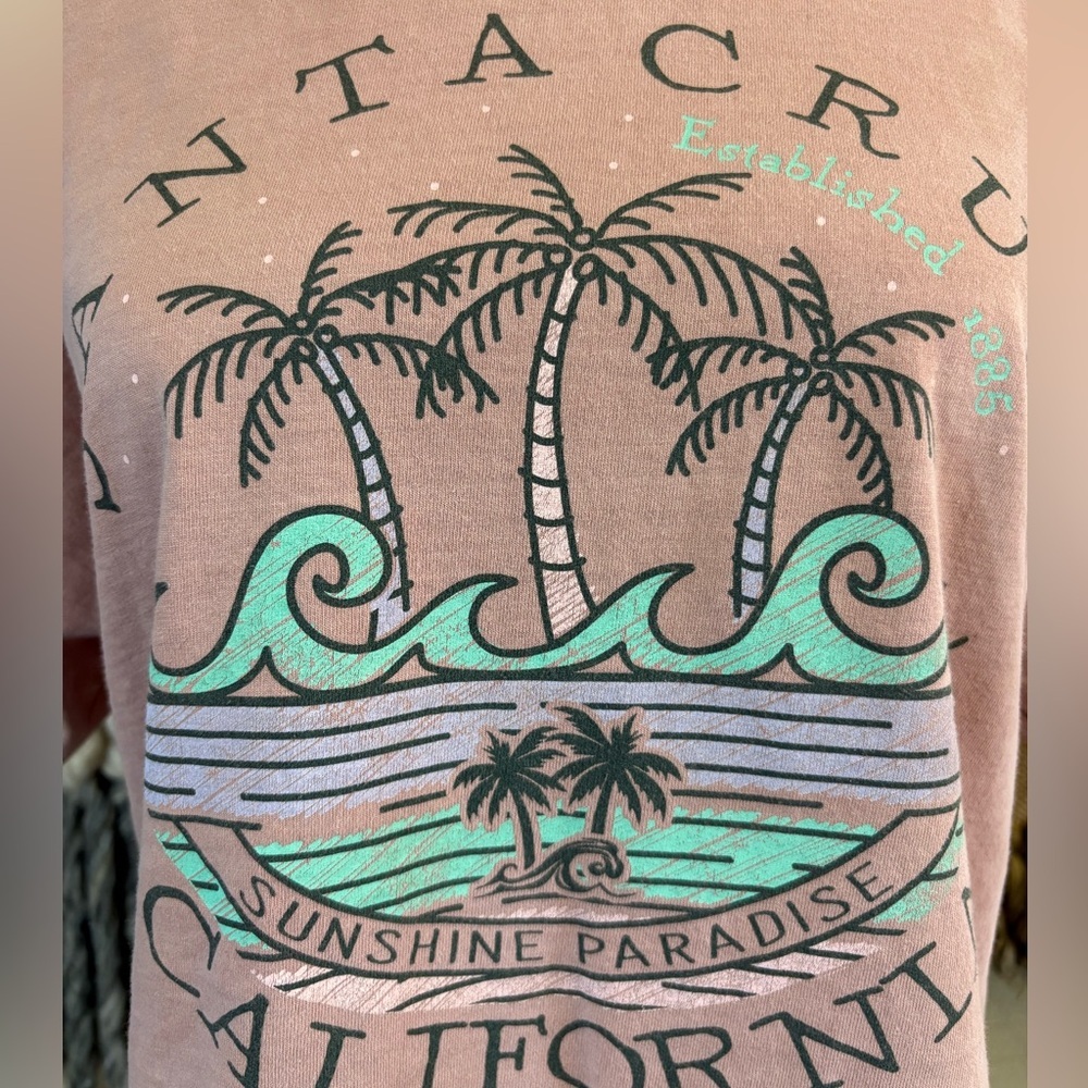 Santa Cruz Skateboards California Tee in Peach Pink - Picture 15 of 16